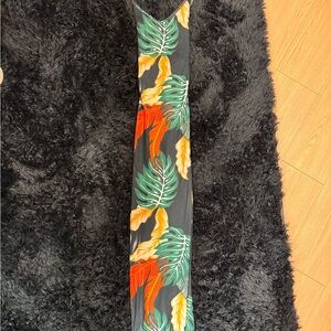 Tropical Leaf Print Maxi Dress